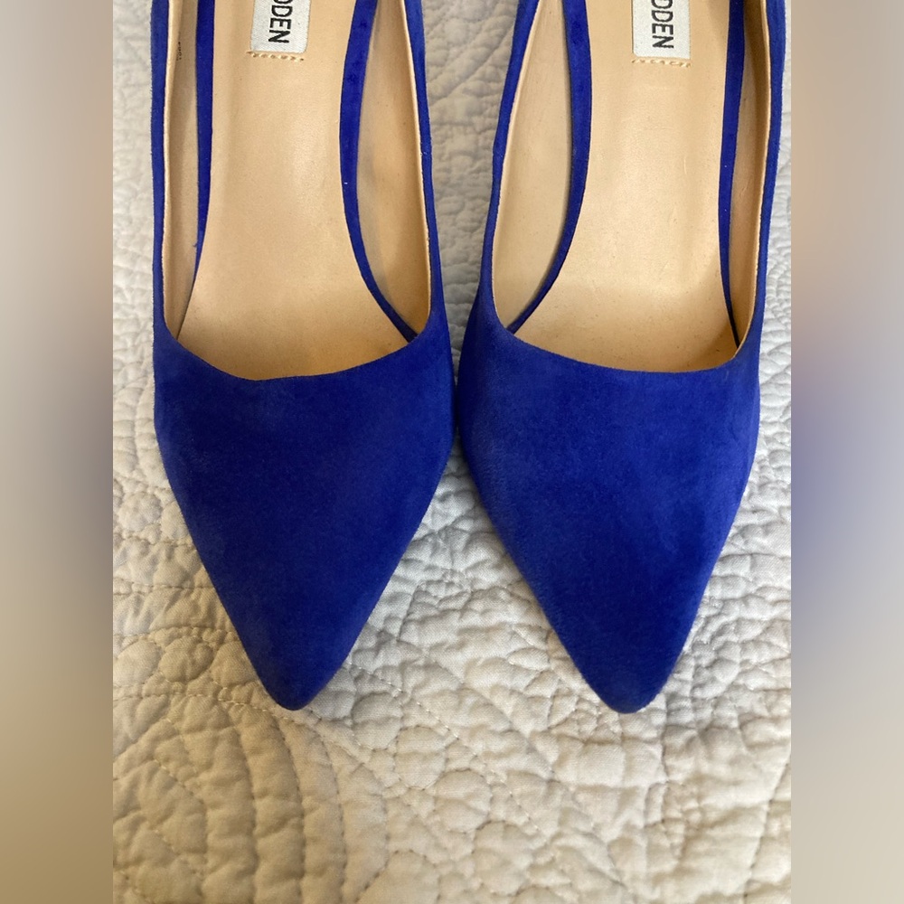 Steve Madden Women’s Blue Suede Pointed-toe Stilettos Pumps High Heels Size 8.5 - Picture 10 of 14
